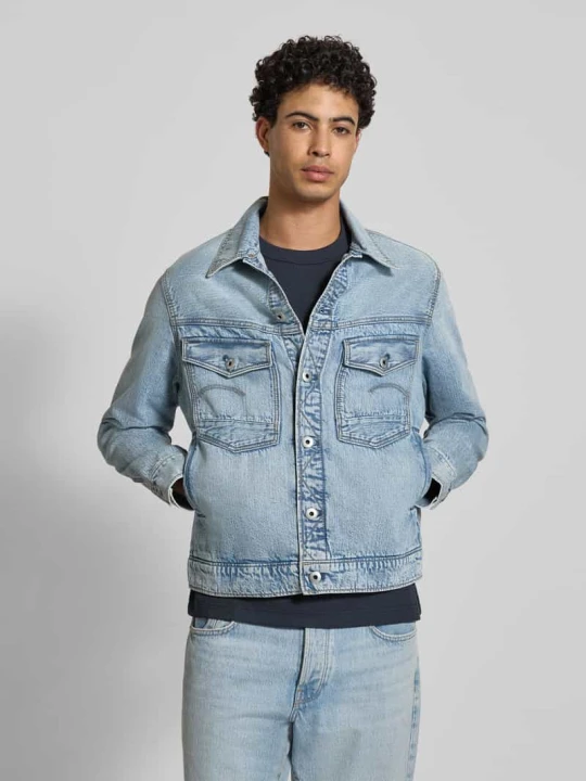 Zdjęcie produktu Kurtka jeansowa z listwą guzikową i kieszeniami na piersi Model 'Dakota' G-Star Raw Jasnoniebieski