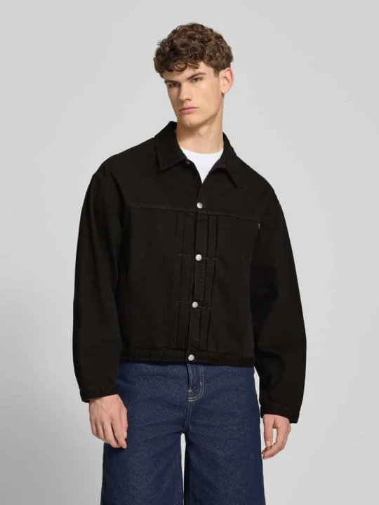 Zdjęcie produktu kurtka jeansowa z listwą guzikową model 'FREELAND' Edwin Czarny