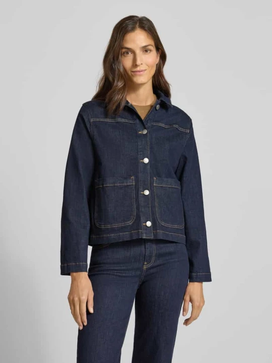 Zdjęcie produktu Kurtka jeansowa z listwą guzikową model ‘KIMBERLY’ Soyaconcept Jeansowy niebieski