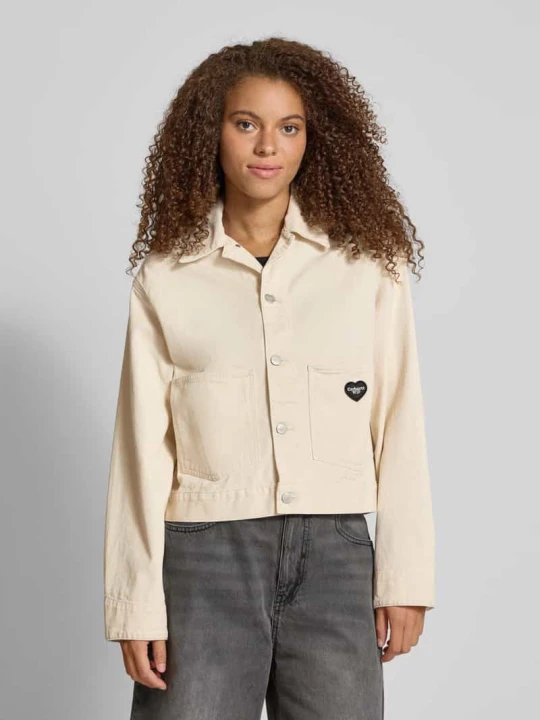 Zdjęcie produktu Kurtka jeansowa z naszywką z logo Carhartt WIP Złamany biały