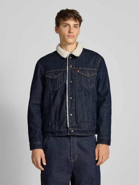 Zdjęcie produktu Kurtka jeansowa z podszewką ze sztucznego kożuszka model ‘GIVE IT A RINSE’ Levi's Ciemnoniebieski