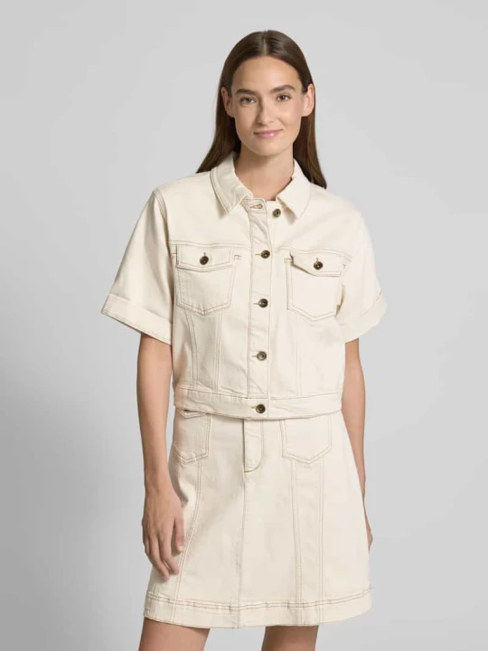 Zdjęcie produktu Kurtka jeansowa z rękawem o dł. 1 / 2 model ‘Lette’ MOS MOSH Écru