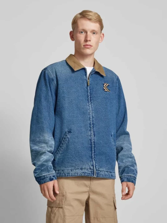 Zdjęcie produktu Kurtka jeansowa z wyhaftowanym logo Karl Kani Jeansowy niebieski