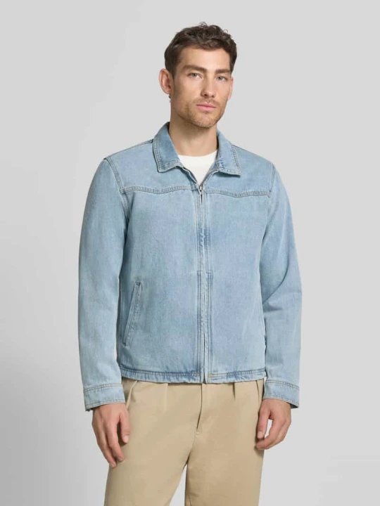 Zdjęcie produktu kurtka jeansowa z zamkiem błyskawicznym model 'REILLY' khujo Jasnoniebieski