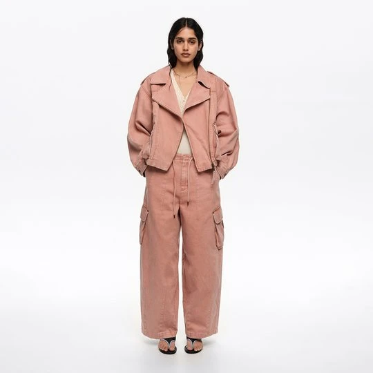 Zdjęcie produktu Kurtka kopertowa denim brzoskwiniowa BIMBA Y LOLA PEACH