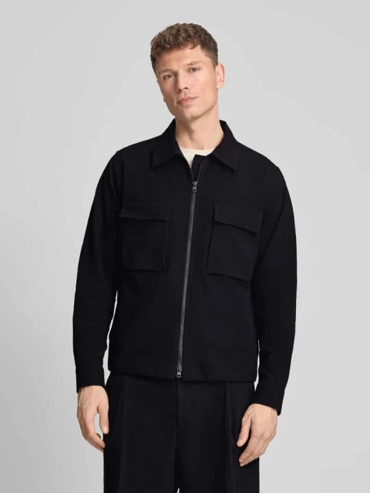 Zdjęcie produktu Kurtka overjacket z mieszanki bawełny Mondall w kroju regular fit „ESELIO” Hugo Czarny