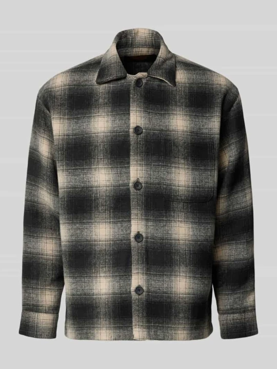 Zdjęcie produktu kurtka koszulowa o kroju regular fit z brustaszą model 'SOHO OLLIE' Jack&Jones Antracytowy
