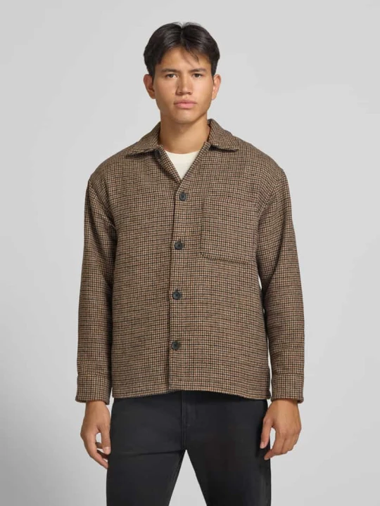 Zdjęcie produktu kurtka koszulowa o kroju regular fit z brustaszą model 'SOHO OLLIE' Jack&Jones Beżowy