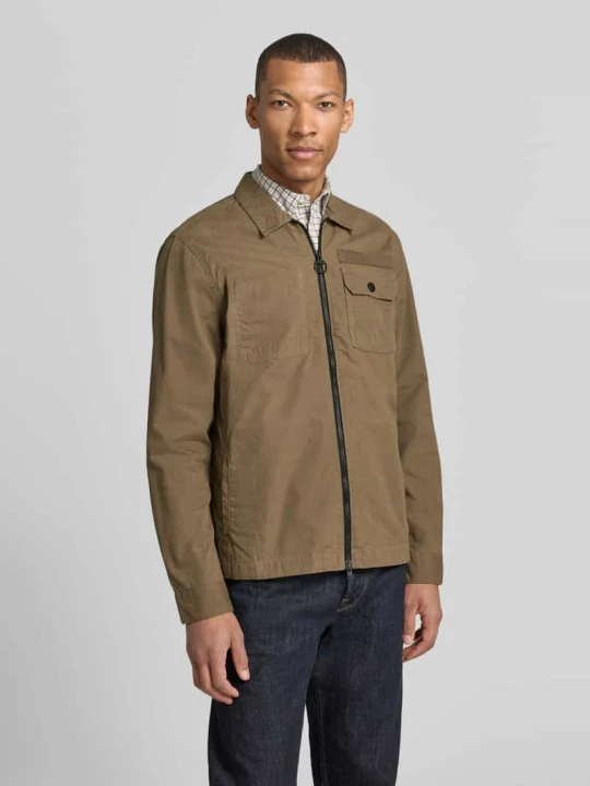 Zdjęcie produktu Kurtka koszulowa o kroju regular fit z czystej bawełny model 'CRAIL WAX' Barbour Beżowy