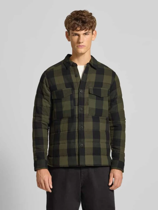 Zdjęcie produktu Kurtka koszulowa o kroju regular fit z czystej bawełny model ‘GUDMUND’ Only & Sons Oliwkowy