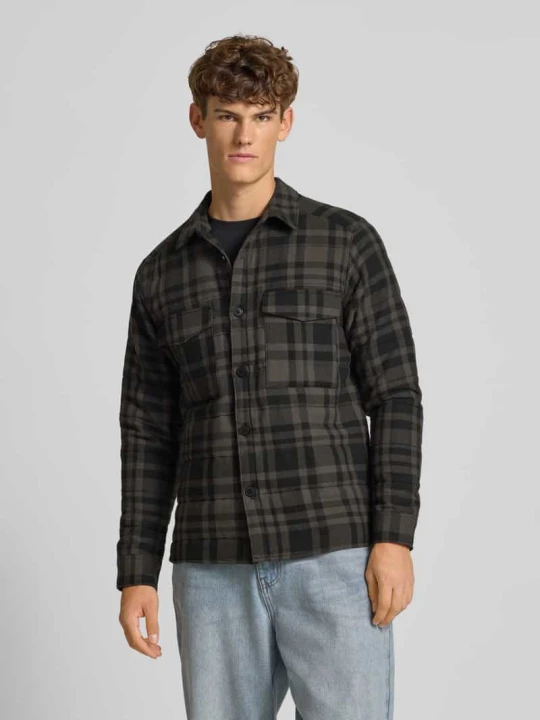 Zdjęcie produktu Kurtka koszulowa o kroju regular fit z czystej bawełny model ‘GUDMUND’ Only & Sons Czarny