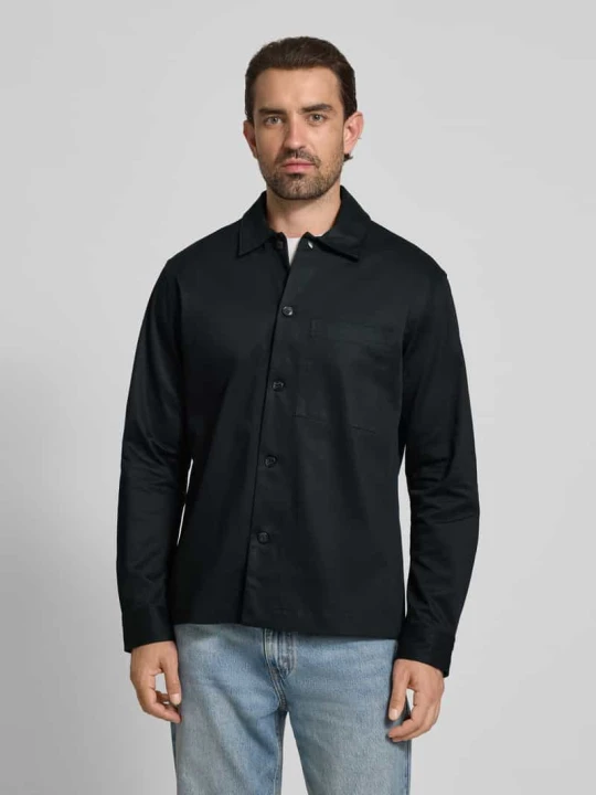 Zdjęcie produktu Kurtka koszulowa o kroju regular fit z czystej bawełny model ‘TATE’ Selected Homme Czarny