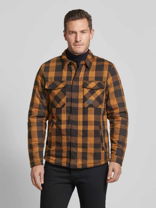 Zdjęcie produktu Kurtka koszulowa o kroju regular fit z detalem z logo model ‘CRAFT’ Vintage Industries Żółty