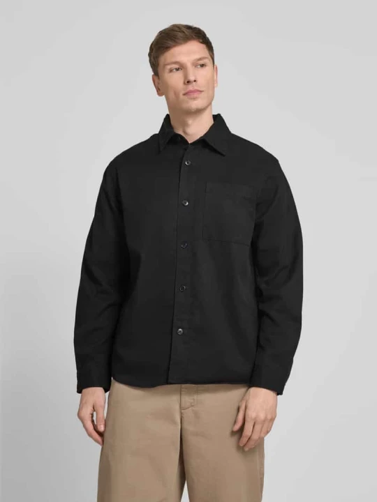 Zdjęcie produktu Kurtka koszulowa o kroju regular fit z kieszenią na piersi model ‘ACE THAIS’ Selected Homme Czarny