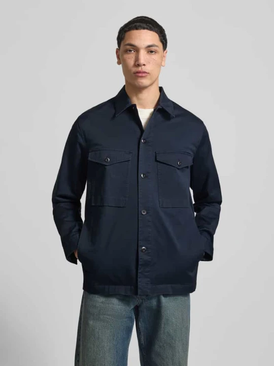 Zdjęcie produktu Kurtka koszulowa o kroju regular fit z kieszeniami na piersi G-Star Raw Granatowy