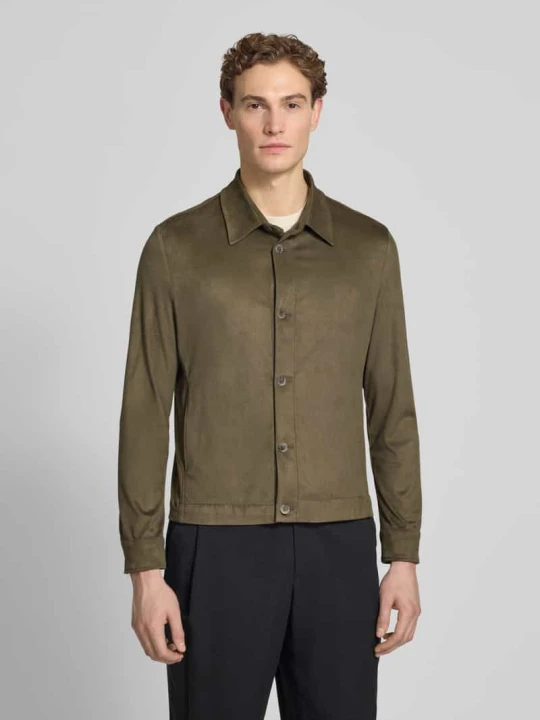Zdjęcie produktu Kurtka koszulowa o kroju regular fit z kołnierzykiem typu kent model 'TOTO' CINQUE Khaki