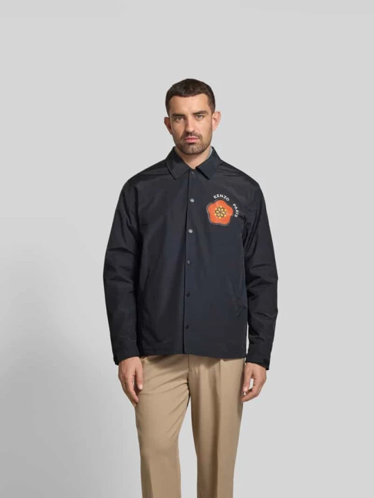 Zdjęcie produktu Kurtka koszulowa o kroju regular fit z mieszanki bawełny Kenzo Czarny
