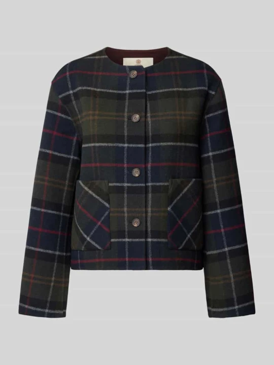 Zdjęcie produktu Kurtka koszulowa o kroju regular fit z mieszanki wełny 'MARLOW' Barbour Granatowy