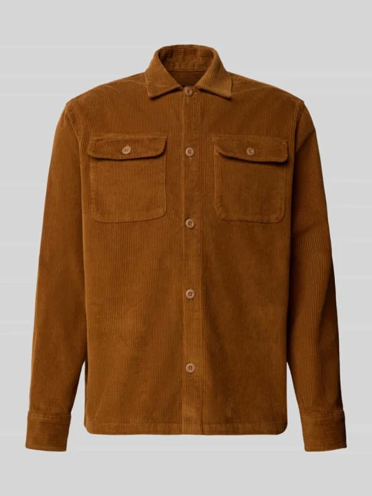 Zdjęcie produktu Kurtka koszulowa o kroju regular fit z sztruksu model 'REGENT' Jack&Jones Koniakowy