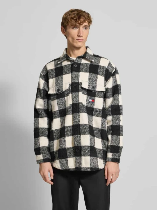 Zdjęcie produktu Kurtka koszulowa o kroju regular fit ze wzorem w kratę Tommy Jeans Czarny