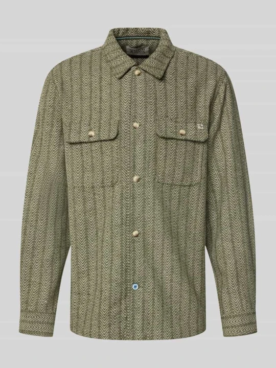 Zdjęcie produktu Kurtka koszulowa o kroju relaxed fit z kołnierzykiem typu kent i kieszeniami na piersi Scotch & Soda Ciemnozielony