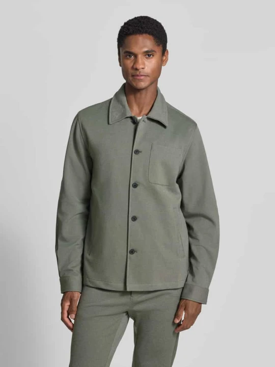 Zdjęcie produktu Kurtka koszulowa o kroju slim fit z dodatkiem wiskozy lindbergh Oliwkowy