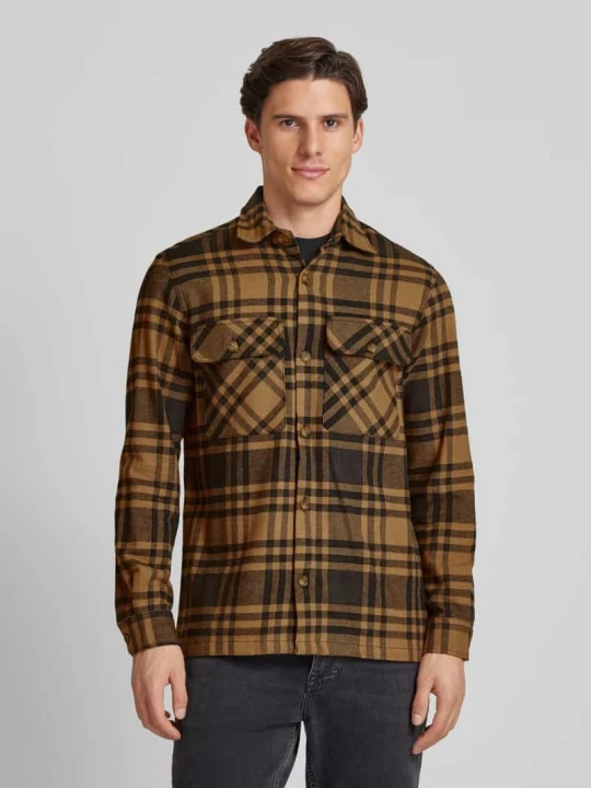 Zdjęcie produktu Kurtka koszulowa o kroju slim fit z kołnierzykiem typu kent model ‘RAYMOND’ Jack&Jones Średniobrązowy