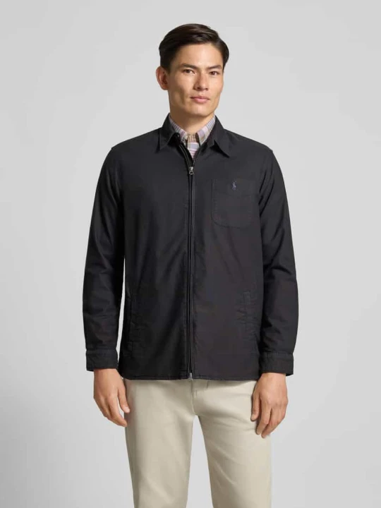 Zdjęcie produktu Kurtka koszulowa o kroju slim fit z kołnierzykiem typu kent Polo Ralph Lauren Czarny