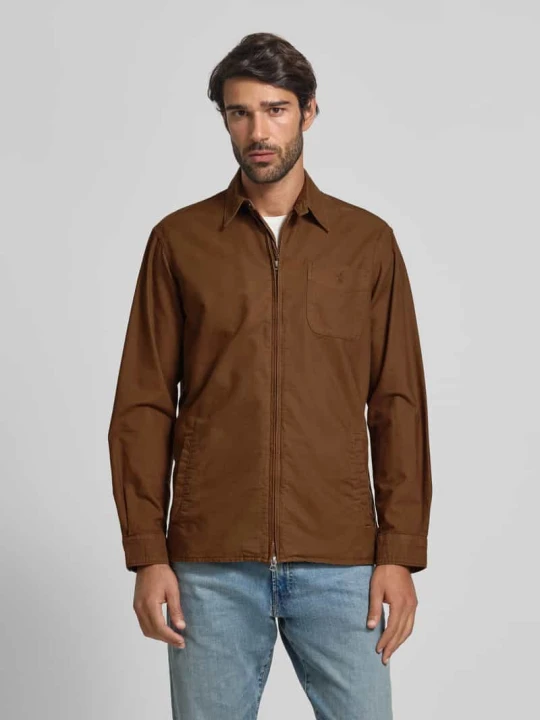 Zdjęcie produktu Kurtka koszulowa o kroju slim fit z kołnierzykiem typu kent Polo Ralph Lauren Średniobrązowy