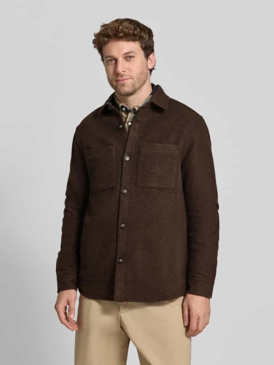 Zdjęcie produktu Kurtka koszulowa z brustaszami model 'Marltown' Barbour Ciemnobrązowy