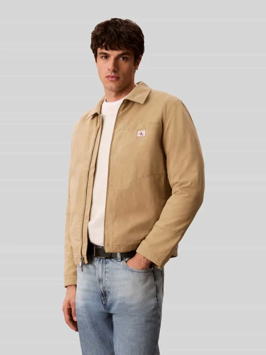 Zdjęcie produktu Kurtka koszulowa z czystej bawełny w kroju regular fit Calvin Klein Jeans Beżowy