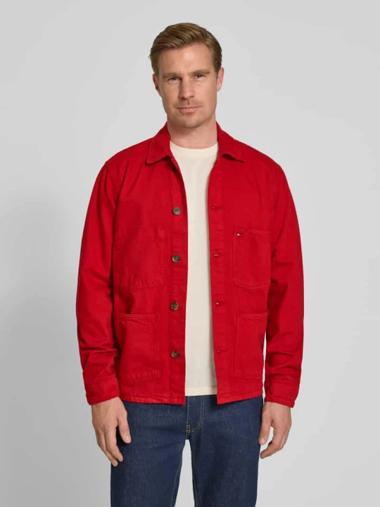 Zdjęcie produktu Kurtka koszulowa z czystej bawełny w kroju regular fit Tommy Hilfiger Czerwony