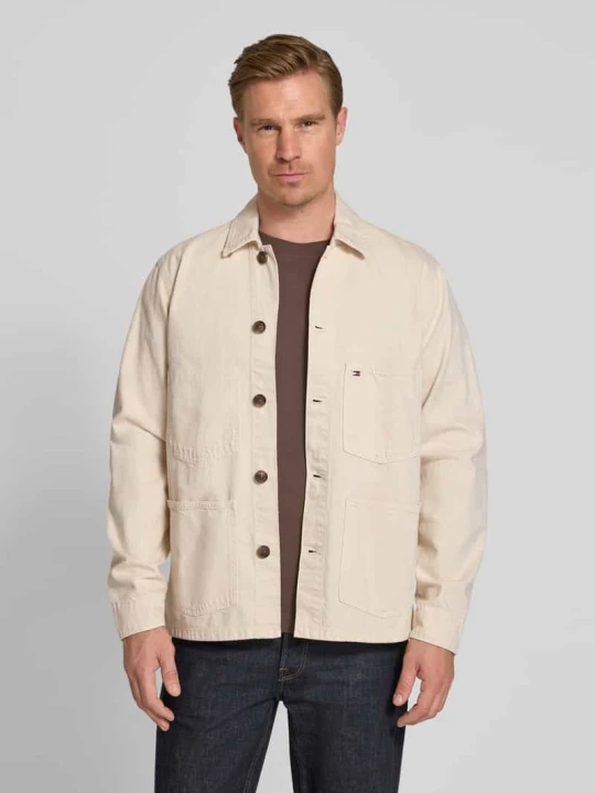 Zdjęcie produktu Kurtka koszulowa z czystej bawełny w kroju regular fit Tommy Hilfiger Écru
