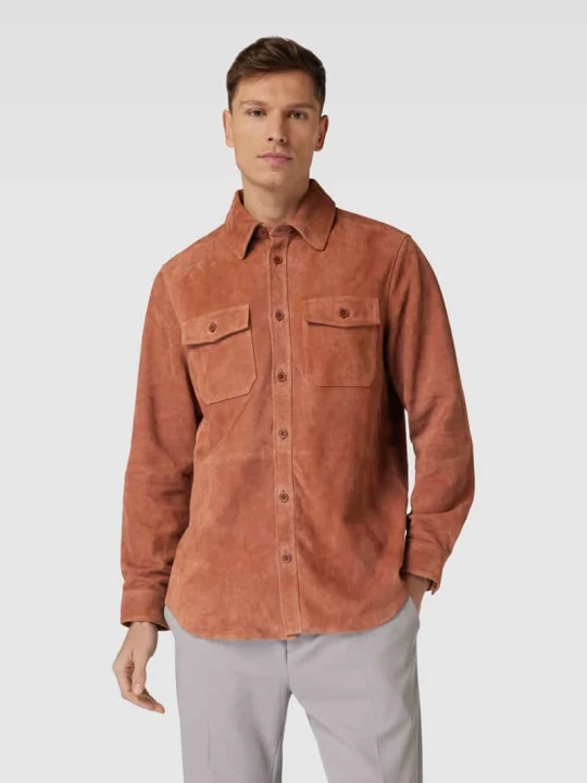 Zdjęcie produktu Kurtka koszulowa z imitacji skóry model ‘Suede’ Scotch & Soda Jasnobrązowy