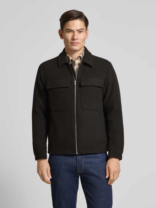 Zdjęcie produktu Kurtka koszulowa z kieszeniami na piersi model ‘RUSSEL’ Jack&Jones Ciemnobrązowy