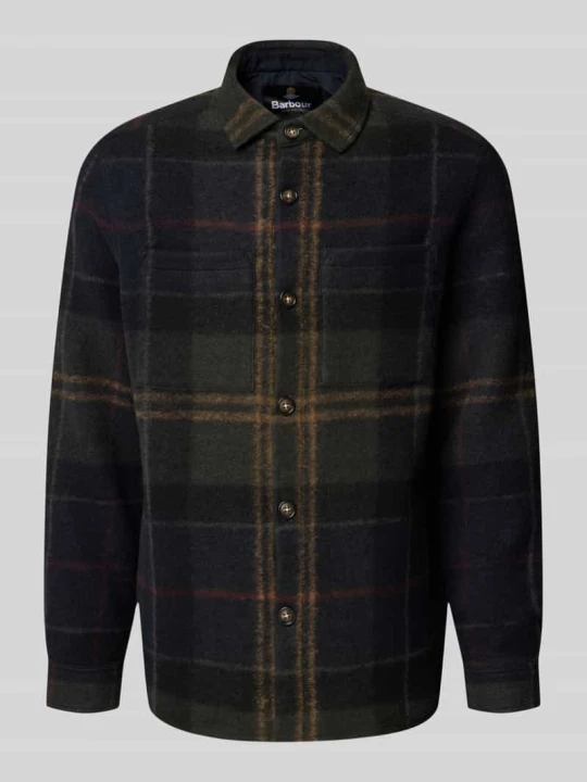 Zdjęcie produktu Kurtka koszulowa z mieszanki wełny o kroju regular fit Barbour Oliwkowy