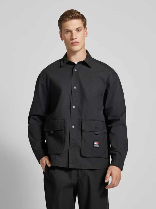 Zdjęcie produktu Kurtka koszulowa z naszywką z logo model ‘TECHNICAL’ Tommy Jeans Czarny