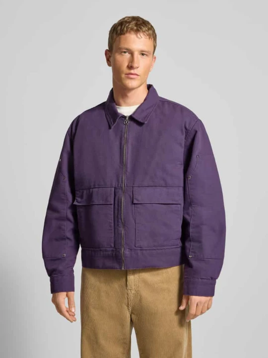 Zdjęcie produktu Kurtka koszulowa z wełny z kieszeniami z patką Model 'DOGMA WORK JACKET' Edwin Fioletowy