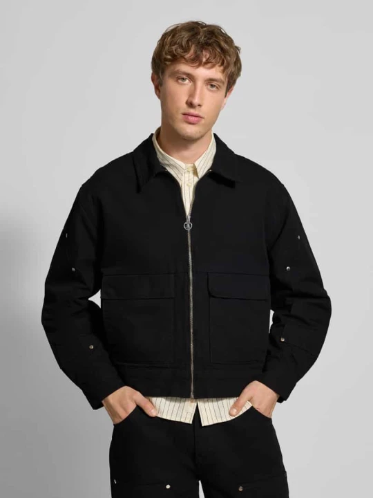 Zdjęcie produktu Kurtka koszulowa z wełny z kieszeniami z patką Model 'DOGMA WORK JACKET' Edwin Czarny