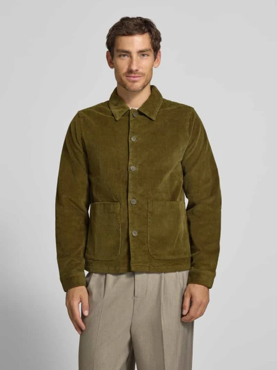 Zdjęcie produktu Kurtka koszulowa z wpuszczanymi kieszeniami model 'HOLMDRUP' Casual Friday Khaki