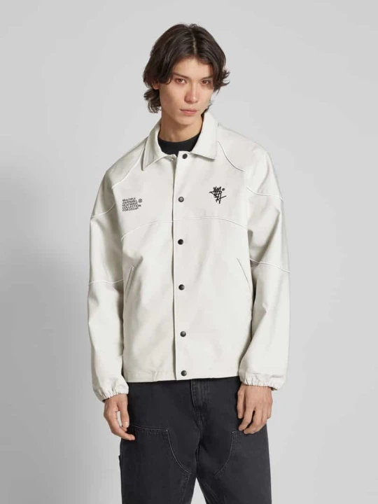 Zdjęcie produktu Kurtka koszulowa z wykładanym kołnierzem Multiply Apparel Jasnoszary