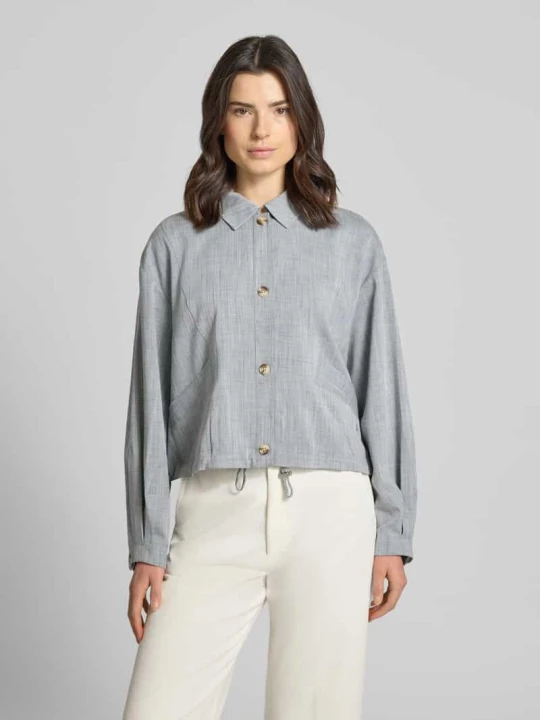 Zdjęcie produktu Kurtka cropped z kieszeniami w szwach bocznych Jake*s Średnioszary melanż