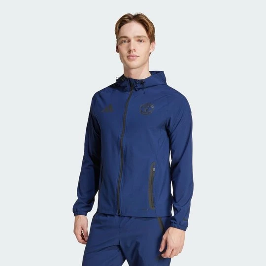 Zdjęcie produktu Kurtka Manchester United Tiro 25 Competition Vis Tech Travel Adidas Team Navy Blue 2