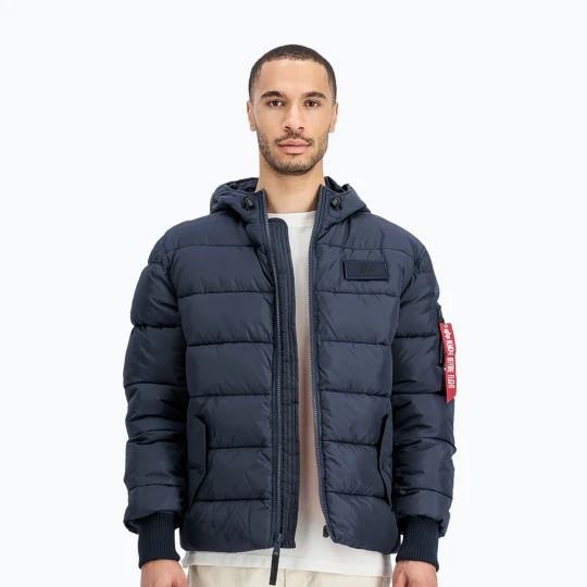 Zdjęcie produktu Kurtka męska Alpha Industries Hooded Puffer Faux Down rep.blue Granatowy