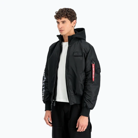 Zdjęcie produktu Kurtka męska Alpha Industries MA-1 D-Tec Sleeve Embroidery Bomber black / reflective