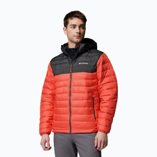 Zdjęcie produktu Kurtka męska Columbia Powder Lite II Hooded zing/shark Pomarańczowy