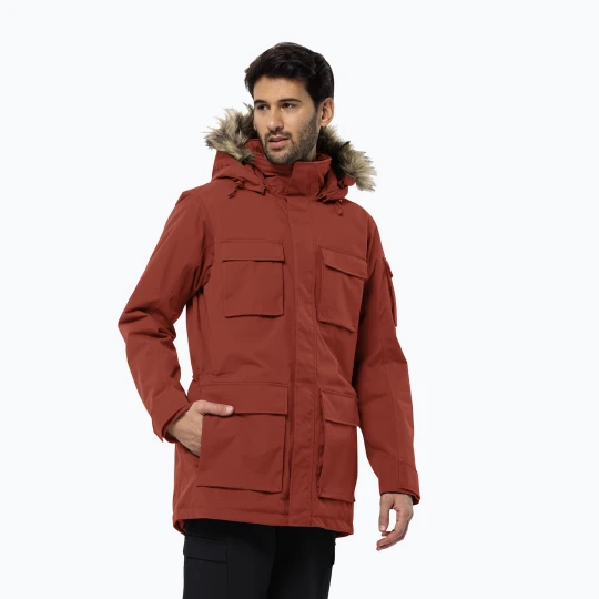 Zdjęcie produktu Kurtka męska Jack Wolfskin Glacier Canyon Parka intense rust Brązowy