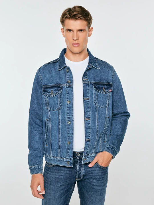 Zdjęcie produktu kurtka męska jeansowa niebieska charlie 489 Big Star