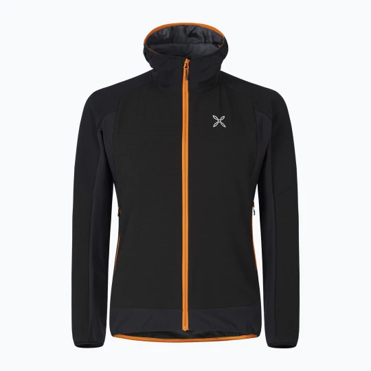 Zdjęcie produktu Kurtka męska Montura Premium Wind Hoody nero / mandarino Czarny