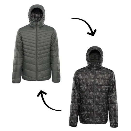 Zdjęcie produktu Kurtka męska ocieplana dwustronna Erom khaki-czarna Alpine Pro